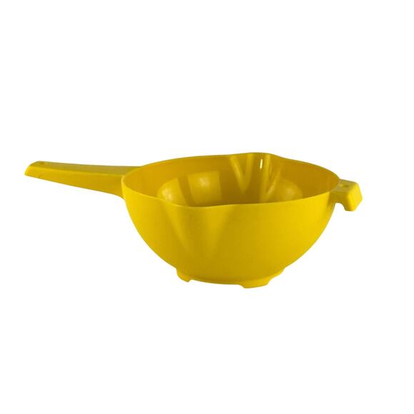 Vintage Tupperware Yellow Colander Strainer 1523 Retro Kitchen Gadget Utensil - Picture 7 of 8